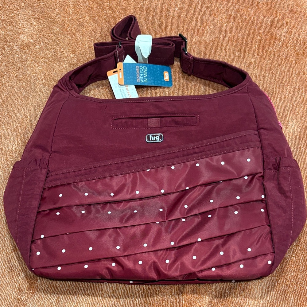Lug Women's Maroon Polka Dot Shoulder Bag